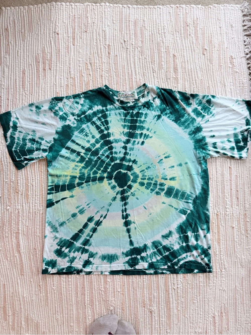 Oasis Green and Teal Tie-Dye Short Sleeve Tee
